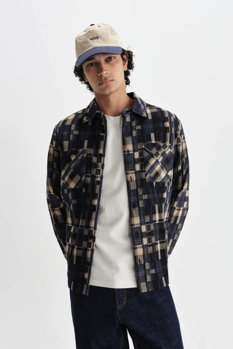 Shirts & Tops - Wax London - Whiting Overshirt in Glitch Check - Archery Close