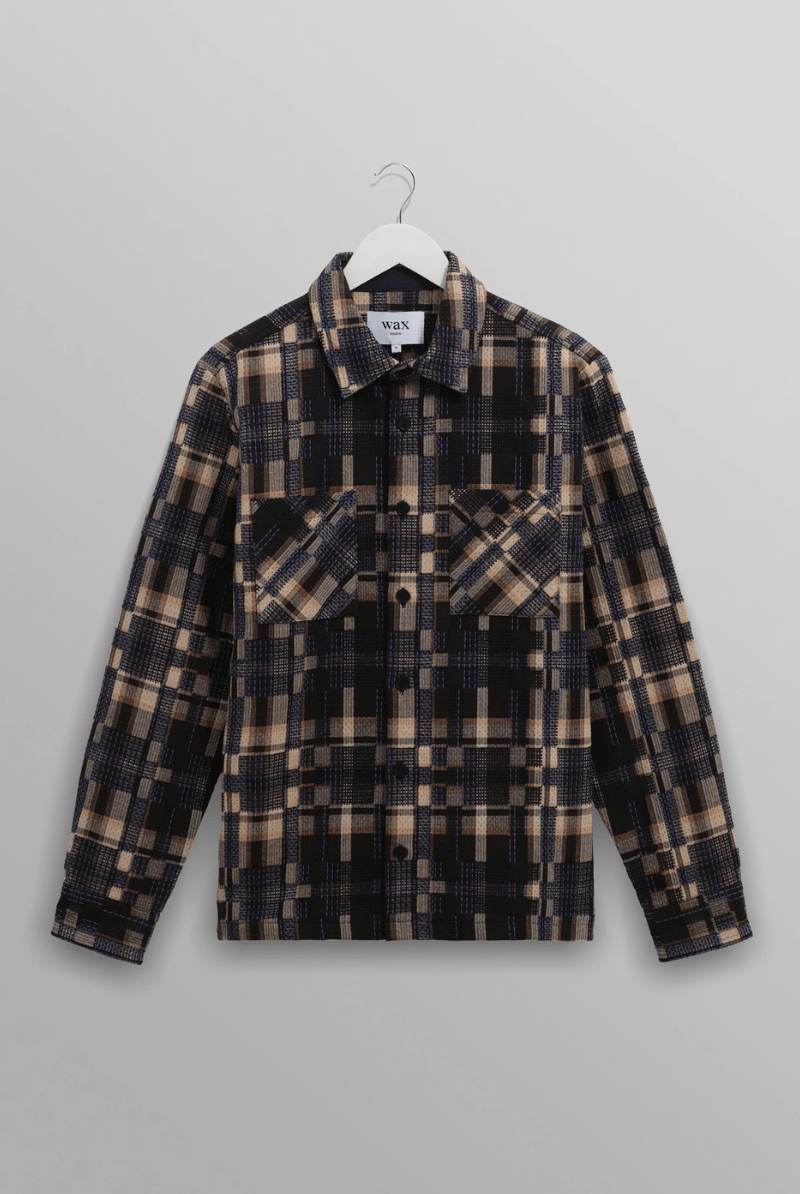 Shirts & Tops - Wax London - Whiting Overshirt in Glitch Check - Archery Close