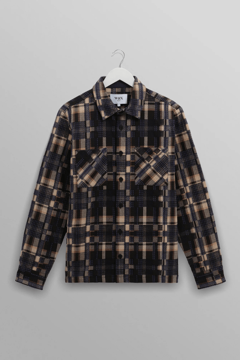 Shirts & Tops - Wax London - Whiting Overshirt in Glitch Check - Archery Close