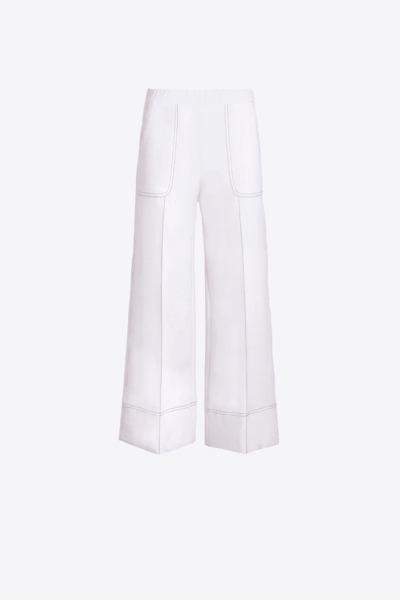 Pants - Vilagallo - Wide - Legged White Trousers - Archery Close