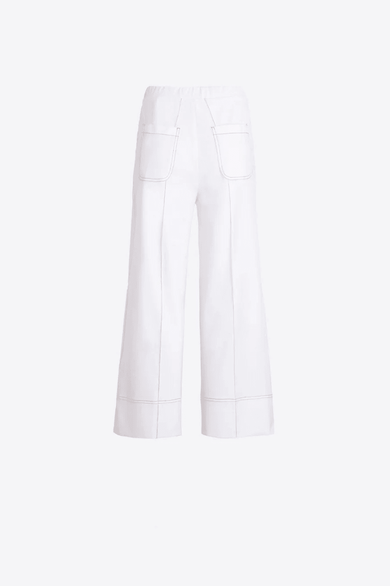 Pants - Vilagallo - Wide - Legged White Trousers - Archery Close