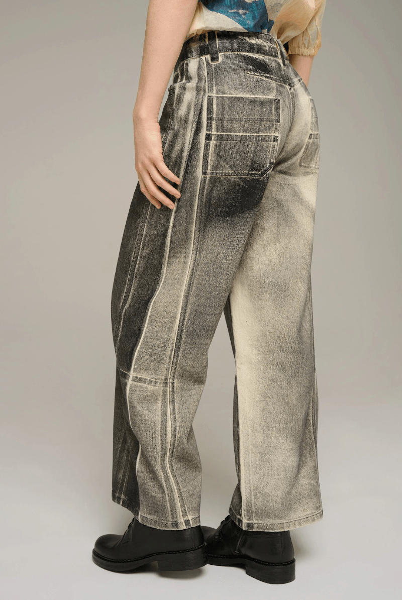 Jeans - Cotelac - Wide Printed Jeans - Archery Close