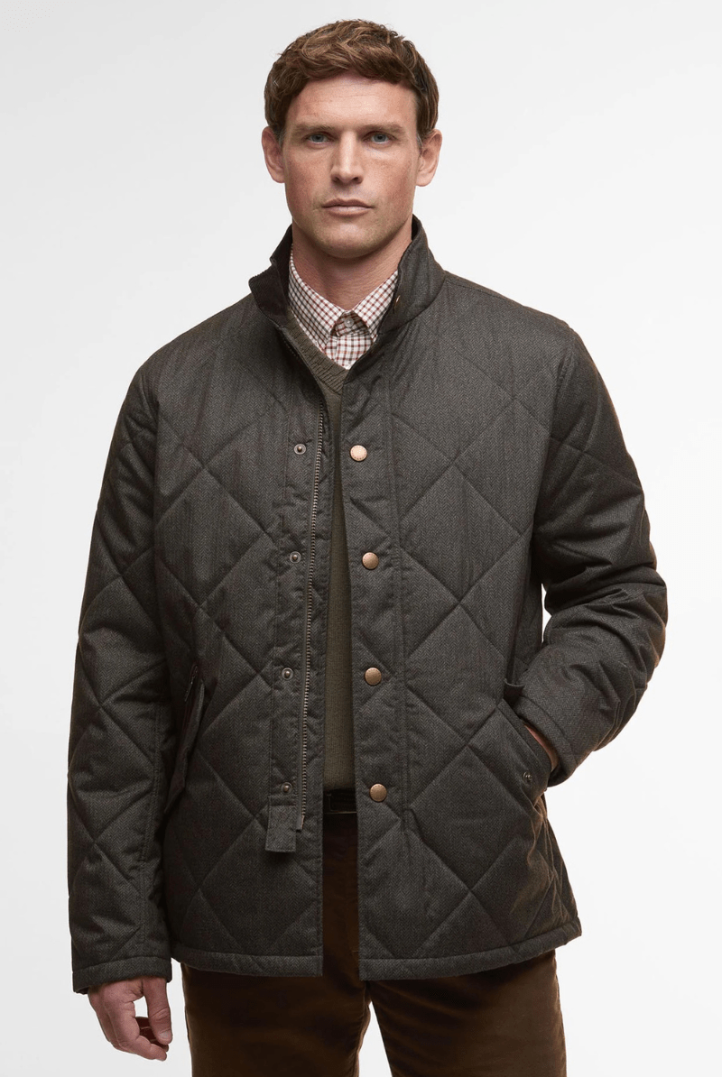 Outerwear - Barbour - Winter Shoveler Quilted Jacket - Archery Close