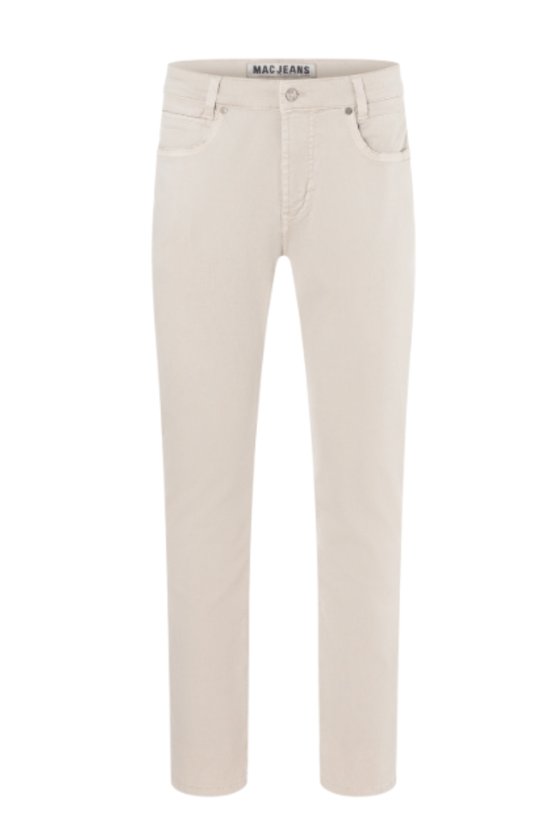 Arne Pipe Lightweight Denim in Beige - MAC Jeans - Archery Close