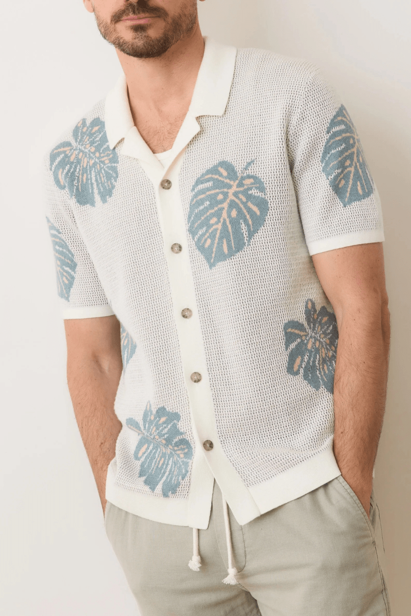 Asher Sweater Resort Shirt - Marine Layer - Archery Close