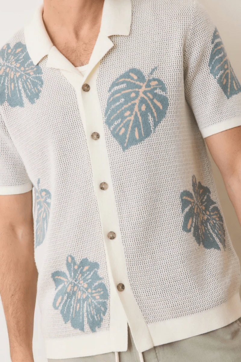 Asher Sweater Resort Shirt - Marine Layer - Archery Close