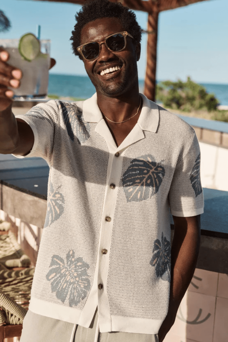 Asher Sweater Resort Shirt - Marine Layer - Archery Close