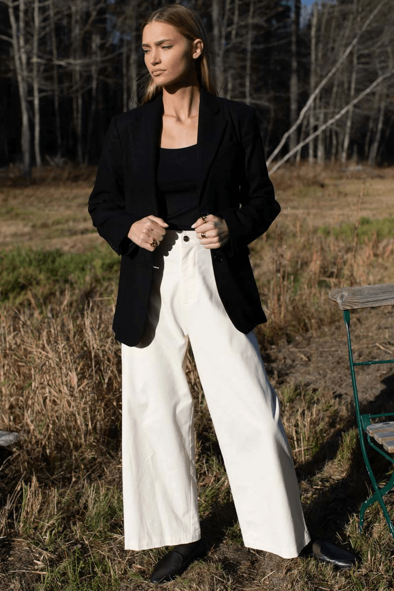 Atelier Crop Chino in Natural - Emerson Fry - Archery Close