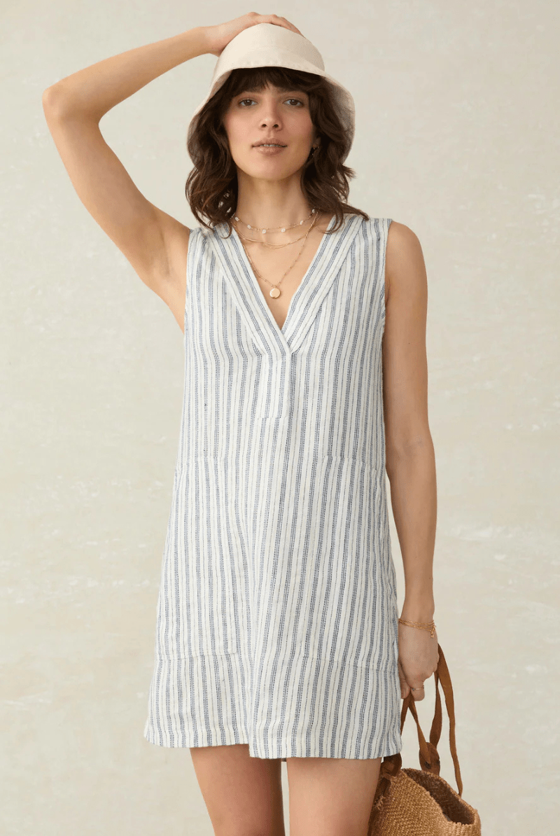 Azure Dress in Oceanside Stripe - Faherty Brand - Archery Close
