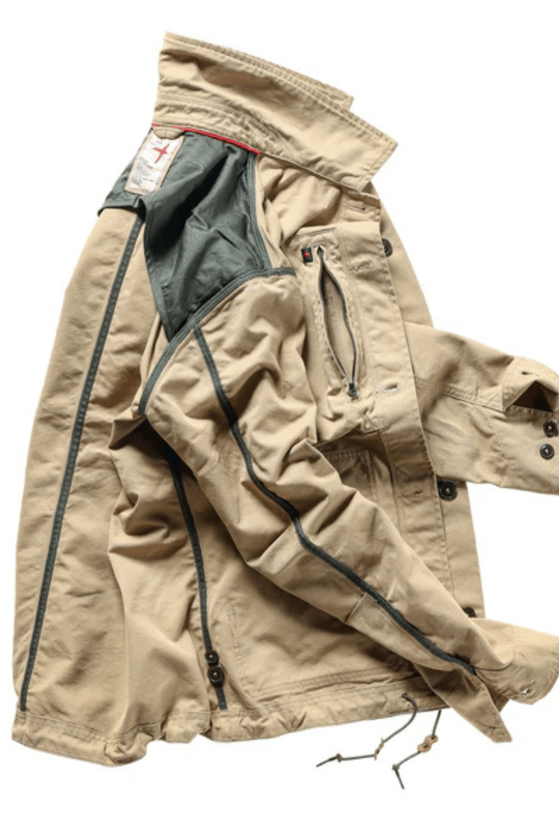 Canvas Chore Coat in Drill Khaki - Relwen - Archery Close