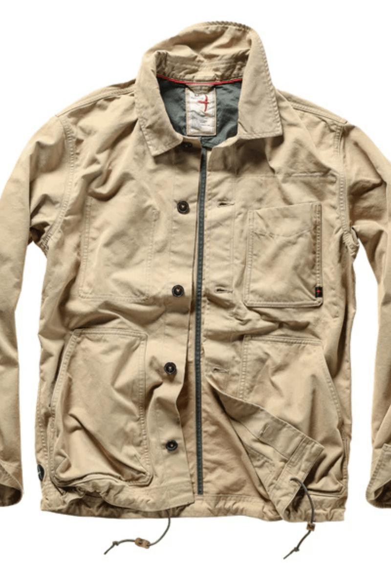 Canvas Chore Coat in Drill Khaki - Relwen - Archery Close