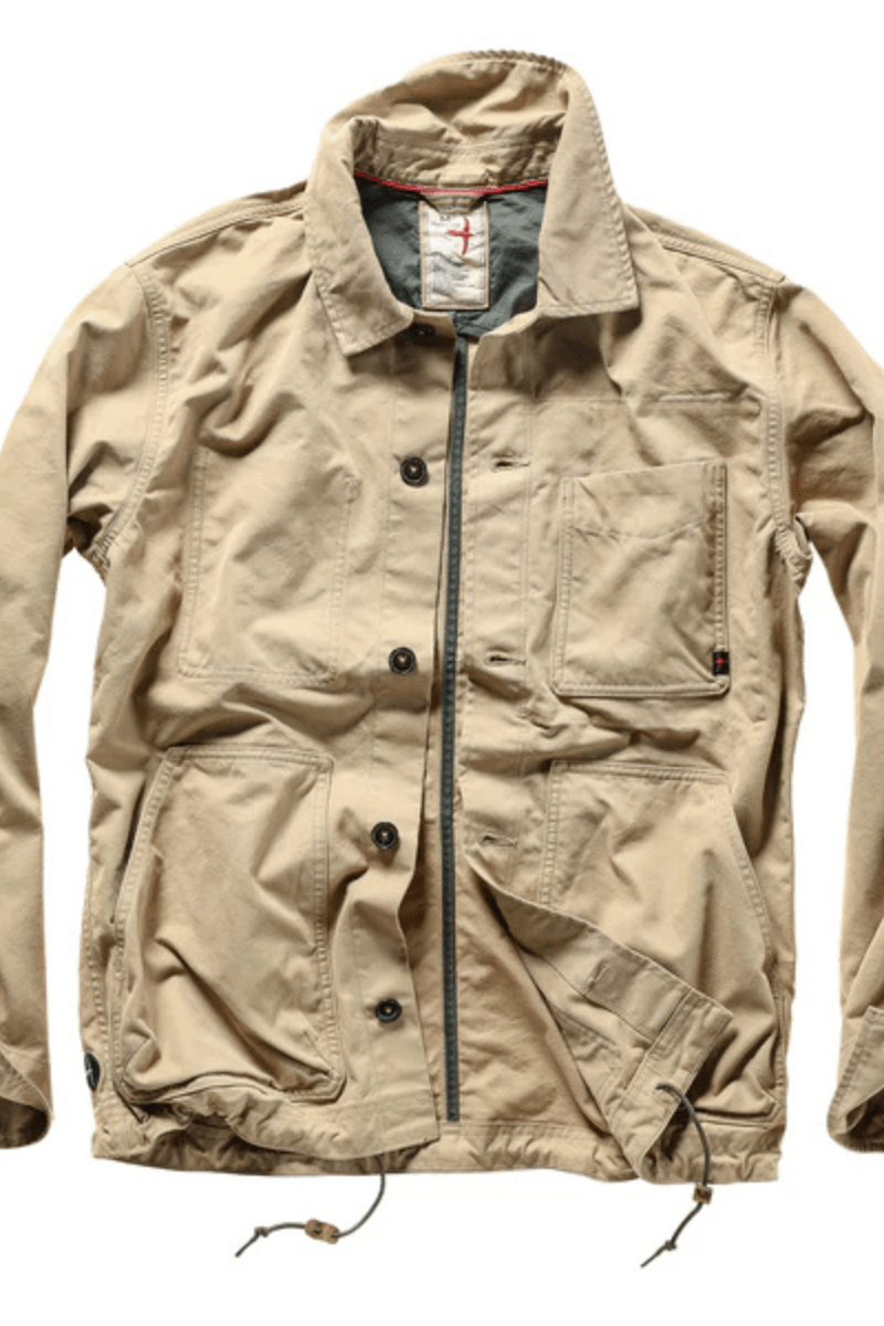 Canvas Chore Coat in Drill Khaki - Relwen - Archery Close