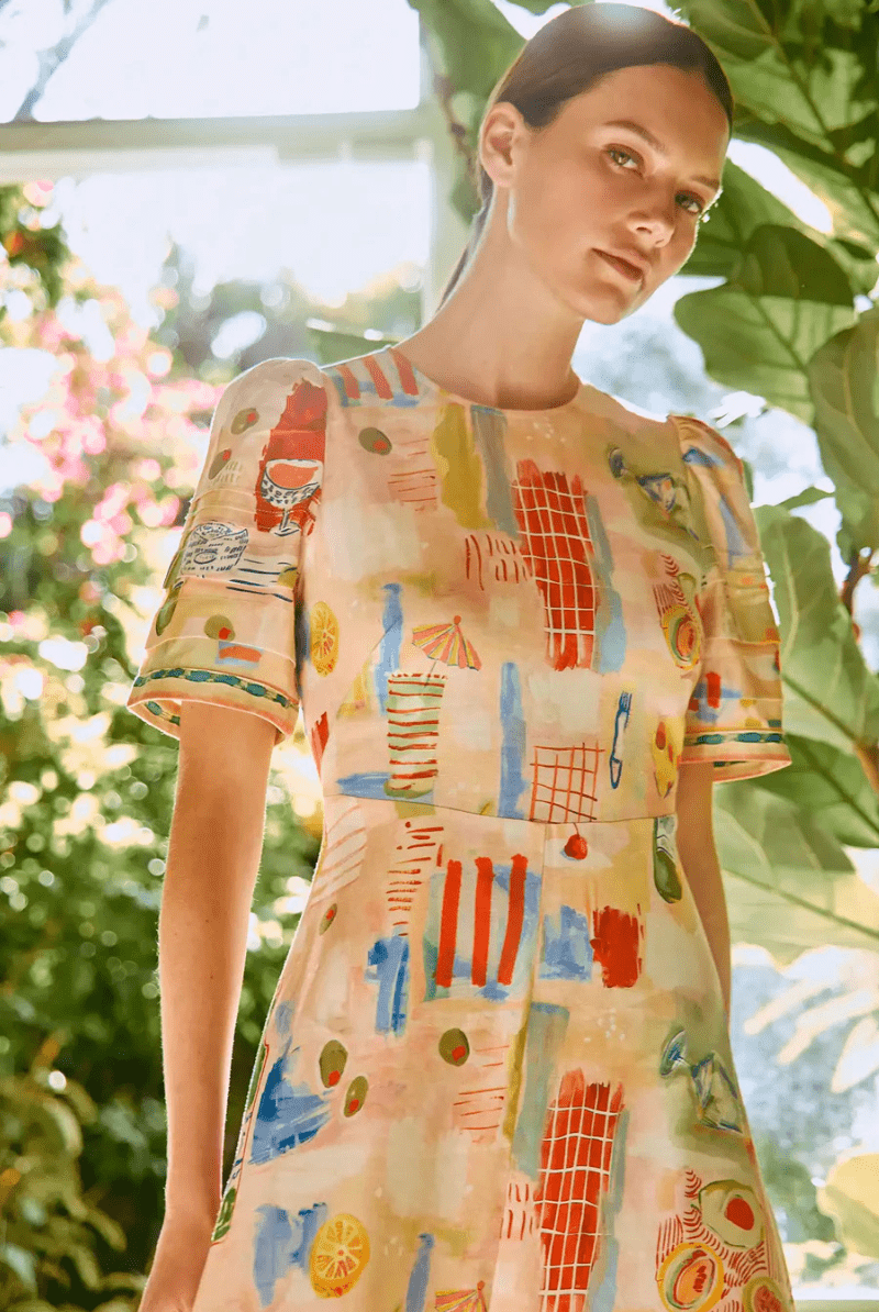 Casey Dress in Happy Hour - Hunter Bell - Archery Close