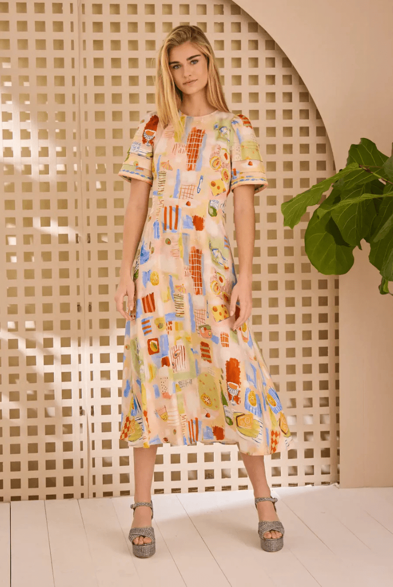 Casey Dress in Happy Hour - Hunter Bell - Archery Close