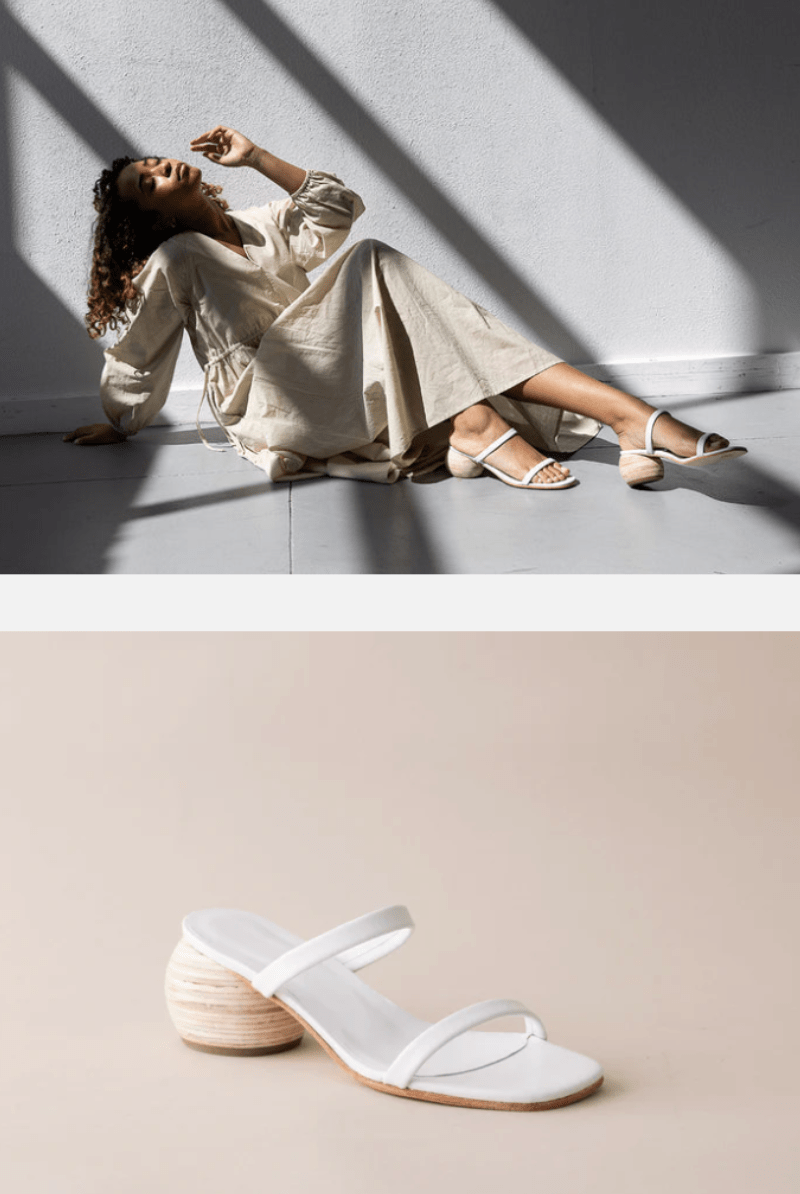 Chachi Sandal in White - Huma Blanco - Archery Close