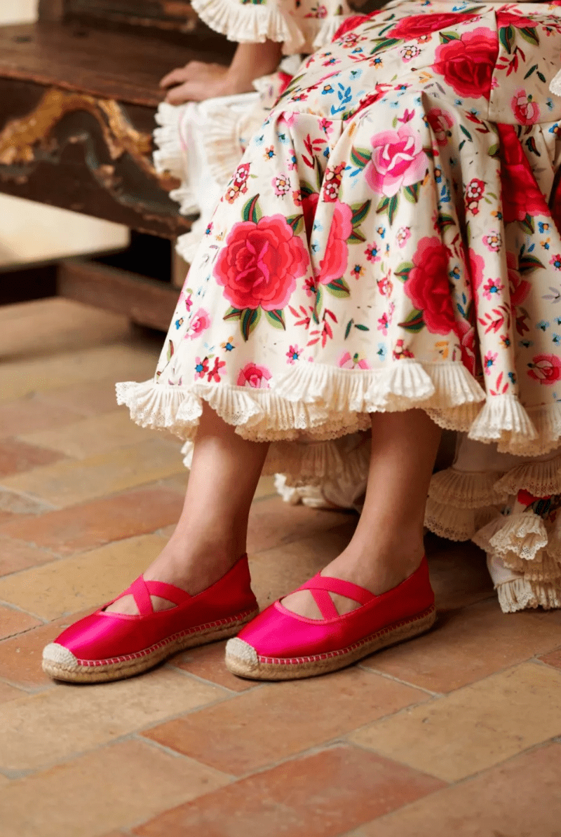 Chico Satin Espadrille in Peony - Penelope Chilvers - Archery Close