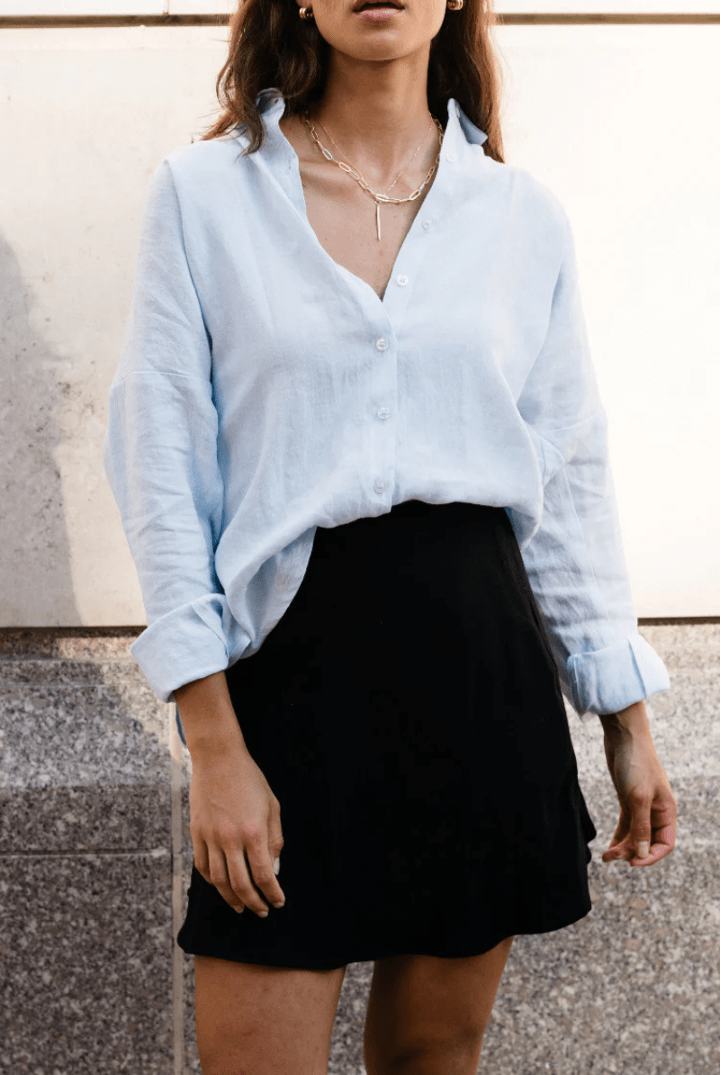 Closet Hero Shirt in Sky - Natalie Busby - Archery Close