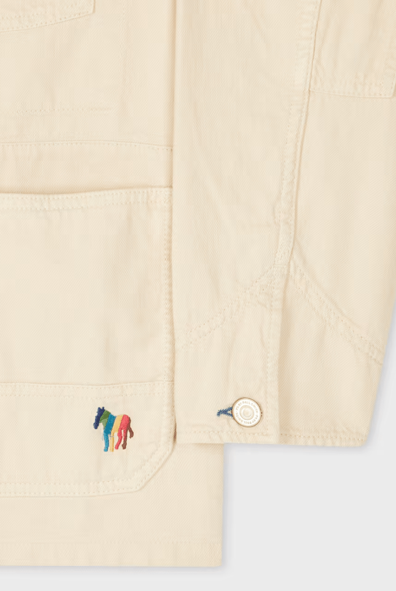 Cotton - Linen Broad Stripe Zebra Work Jacket - Paul Smith - Archery Close