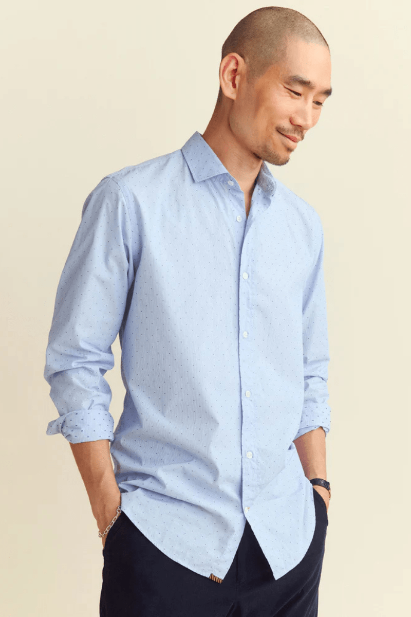 Coupe Dot Holt Dress Shirt - Billy Reid - Archery Close