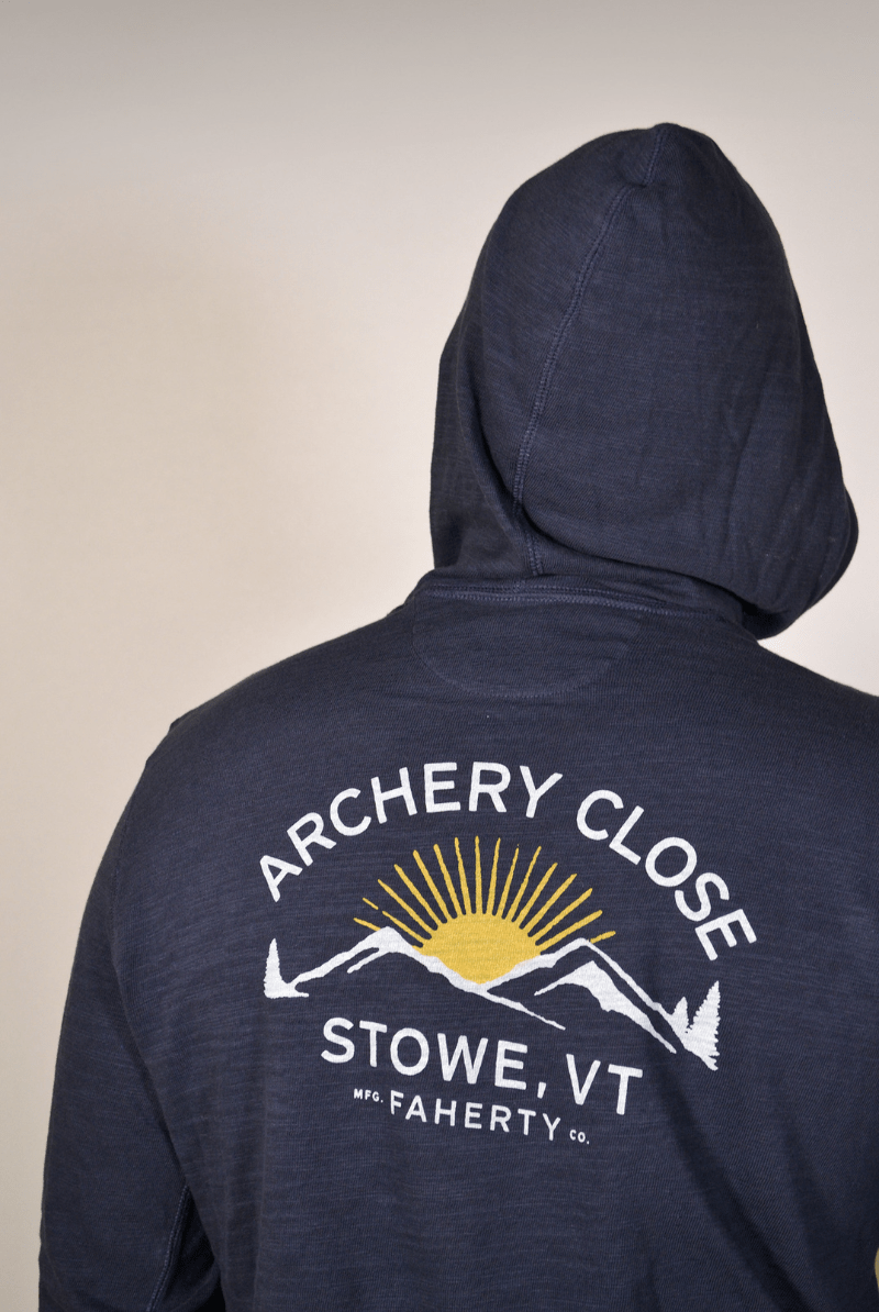 Custom AC Sunwashed Slub Hoodie - Faherty Brand - Archery Close