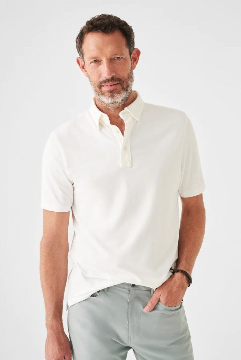 Faherty Brand Movement Short Sleeve Polo - Archery Close Men's