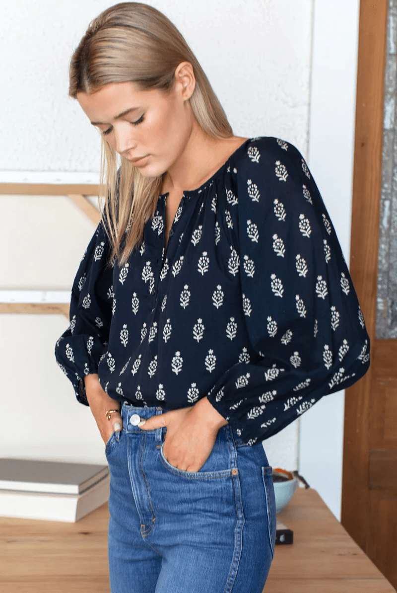 Frances Blouse 2 in Marguerite Organic 2 - Emerson Fry - Archery Close