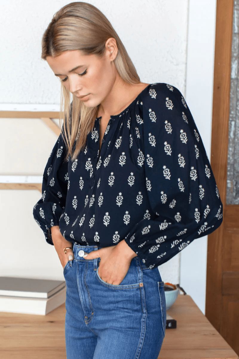 Frances Blouse 2 in Marguerite Organic 2 - Emerson Fry - Archery Close