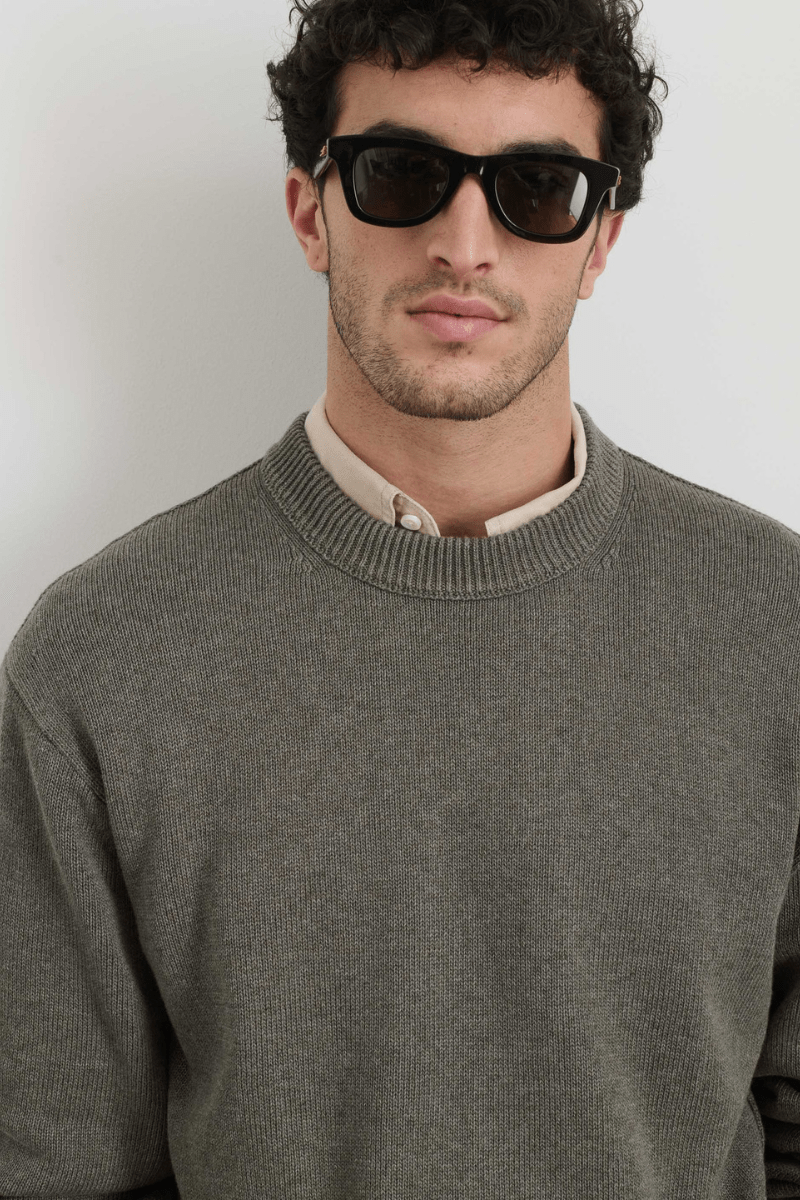 Gabriel Crewneck Sweater in Cotton Linen - Alex Mill - Archery Close