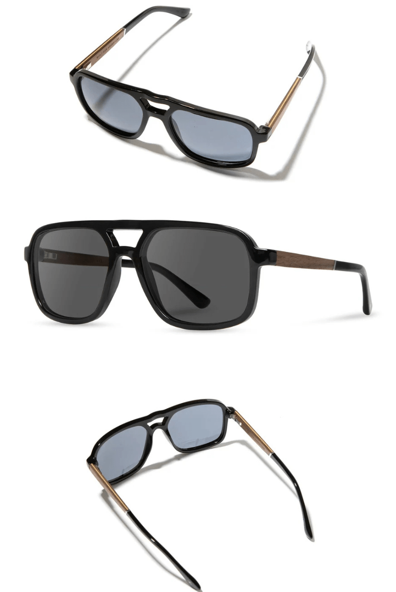 Glacier - Black Sunglasses - Shwood Eyewear - Archery Close