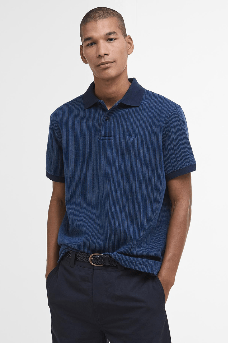 Harworth Polo in Navy - Barbour - Archery Close