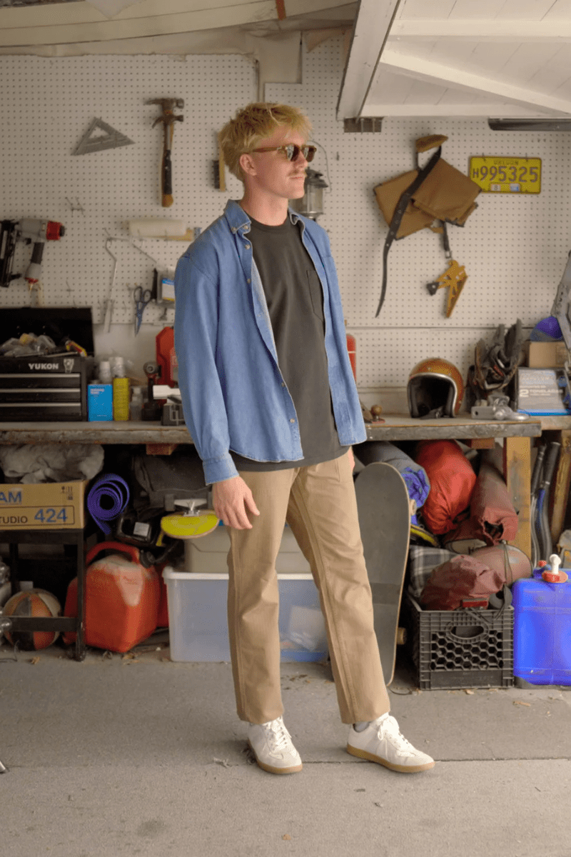 Herringbone Brigade Pant in Khaki - Iron and Resin - Archery Close