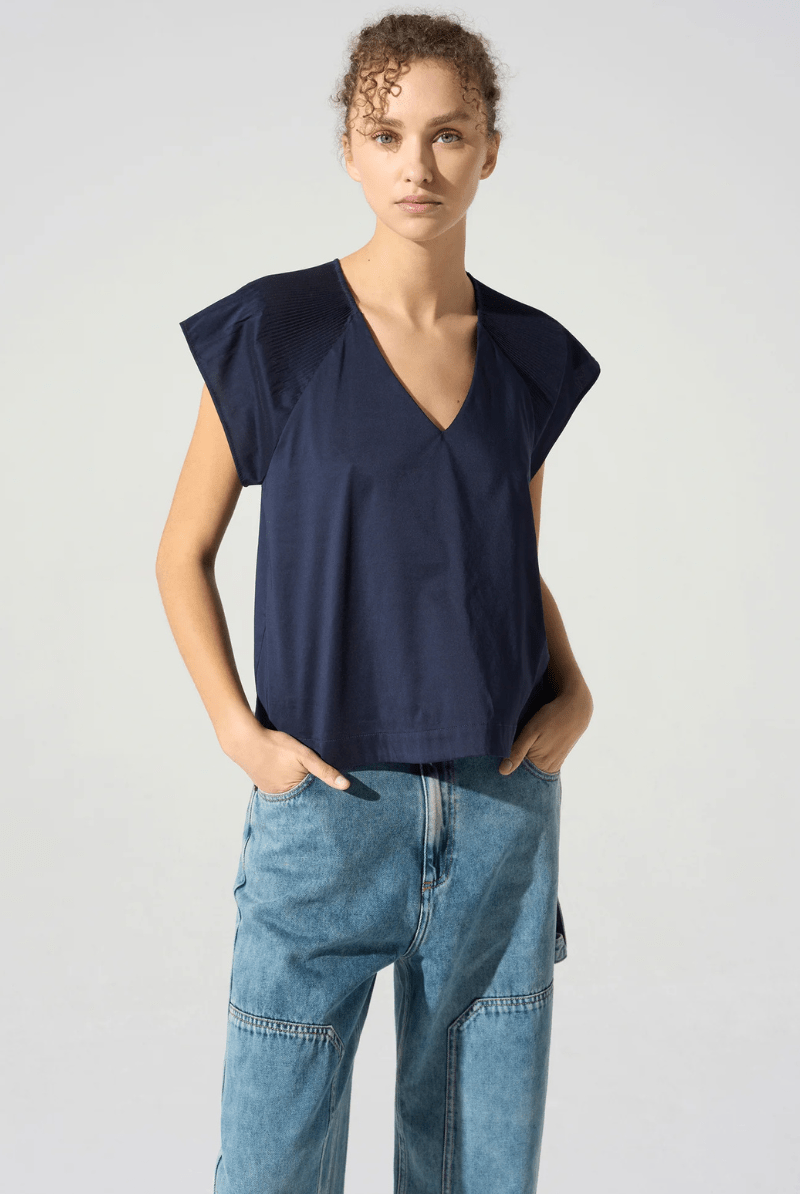 Indigo Fonce Blouse - Cotelac - Archery Close