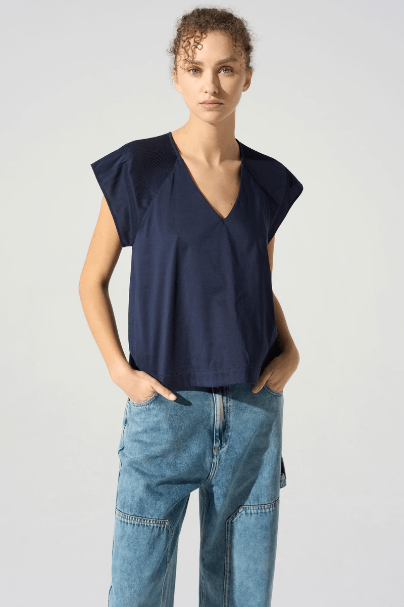 Indigo Fonce Blouse - Cotelac - Archery Close