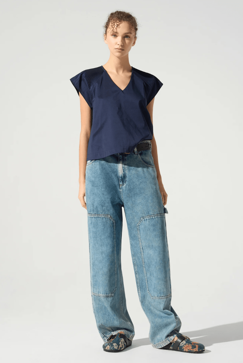 Indigo Fonce Blouse - Cotelac - Archery Close