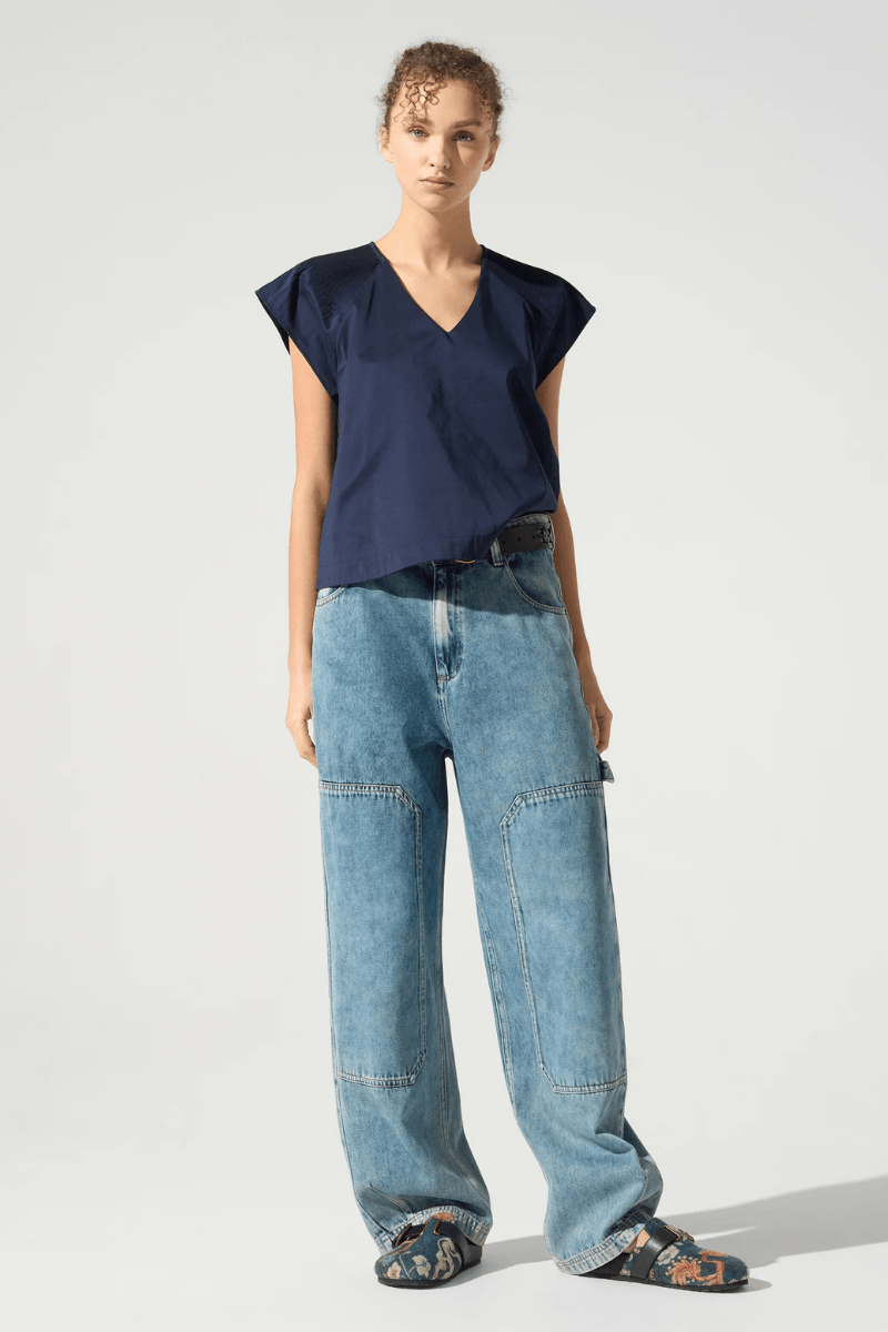 Indigo Fonce Blouse - Cotelac - Archery Close