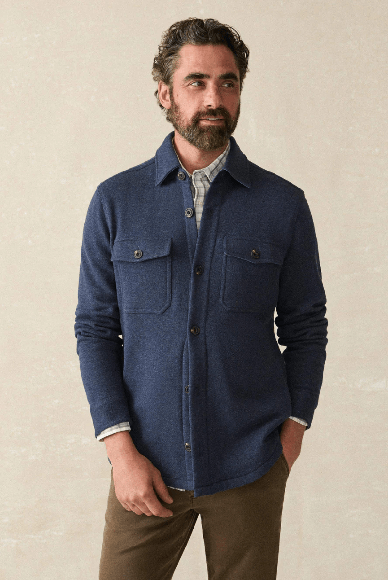 Inlet Knit CPO - Faherty Brand - Archery Close