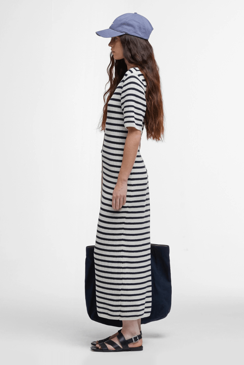 Isla Striped Knitted Midi Dress - Barbour - Archery Close