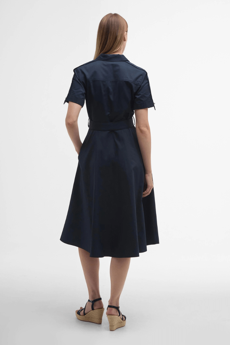 Ivy Midi Dress in Dark Navy - Barbour - Archery Close