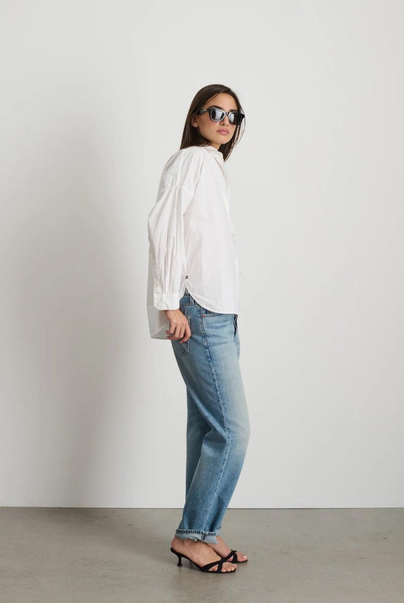 Jo Shirt in Paper Poplin - Alex Mill - Archery Close