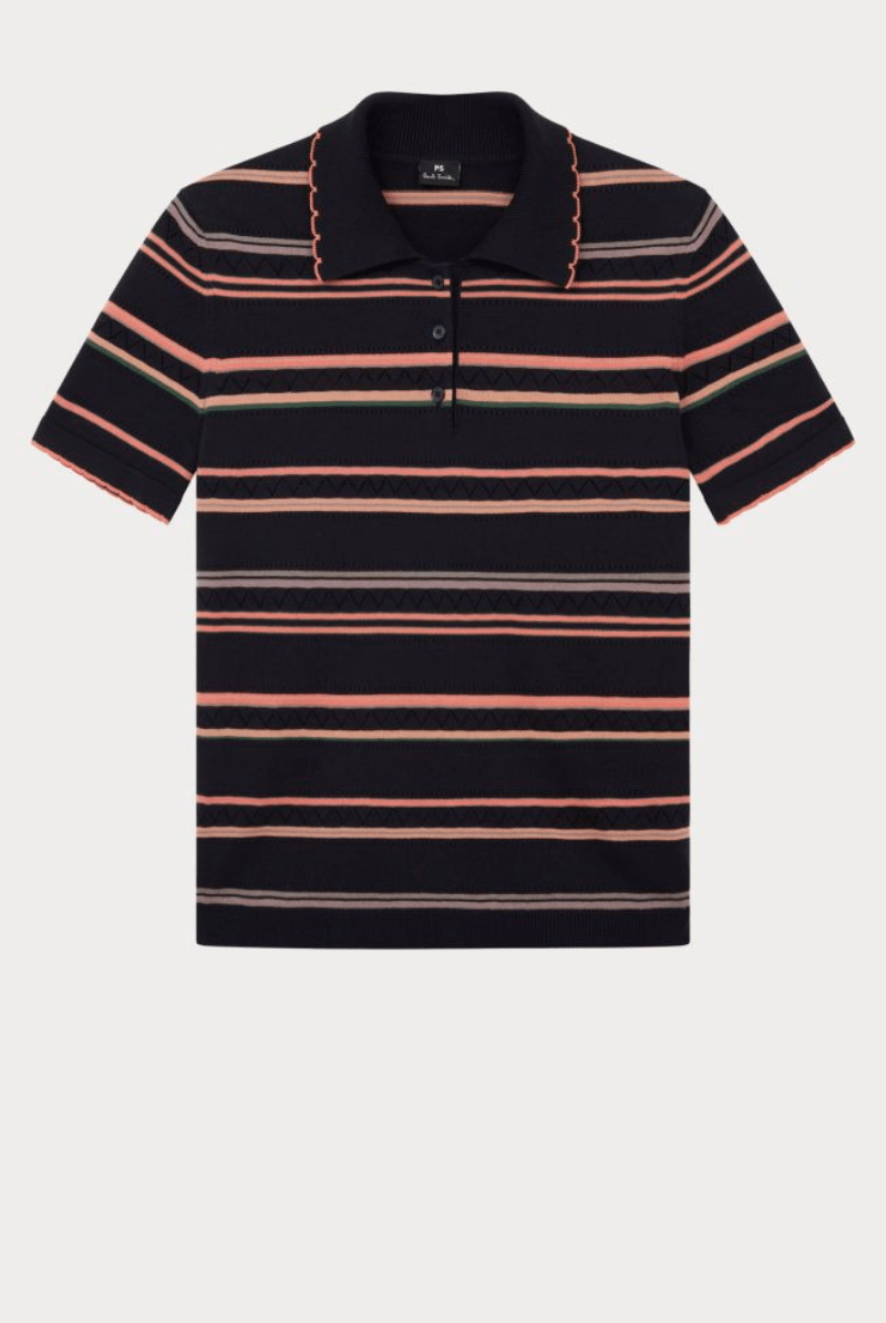 Knitted SS Top in Very Dark Navy - Paul Smith - Archery Close