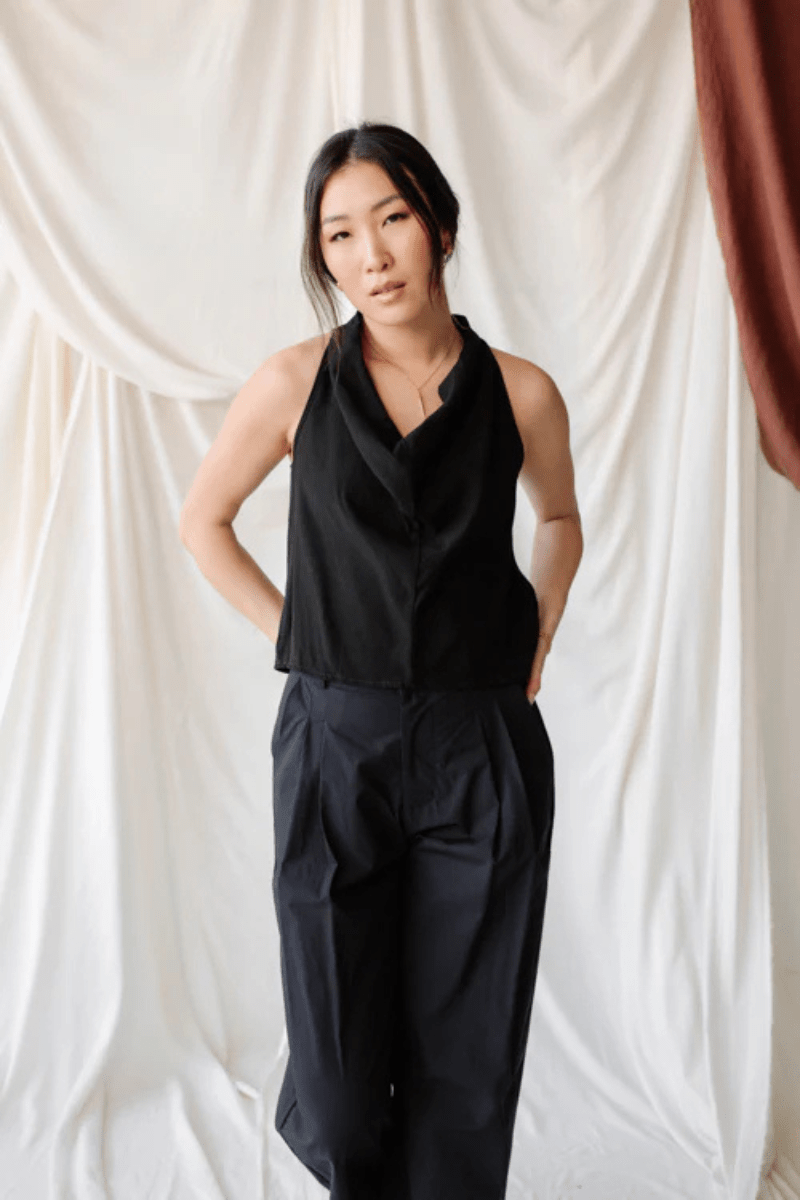 Laid Back Cowl Top in Black - Natalie Busby - Archery Close