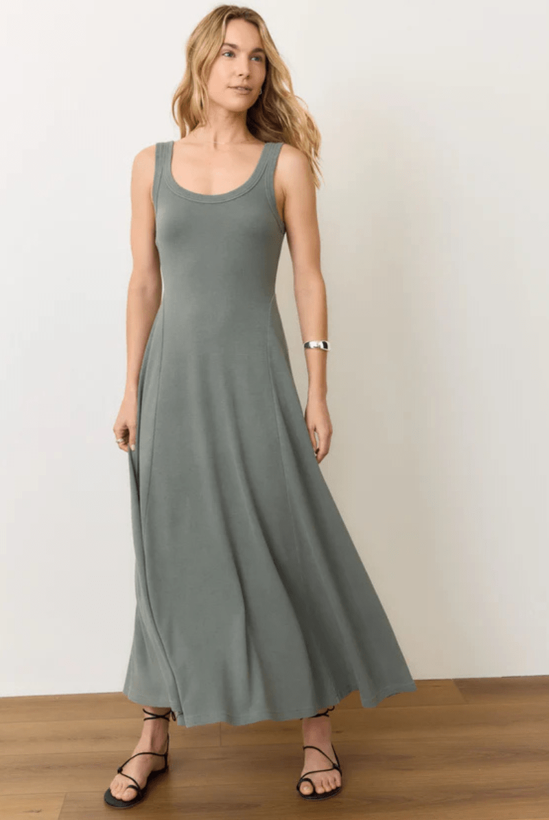 Lexi Rib Sun - In Fit & Flare Dress - Marine Layer - Archery Close