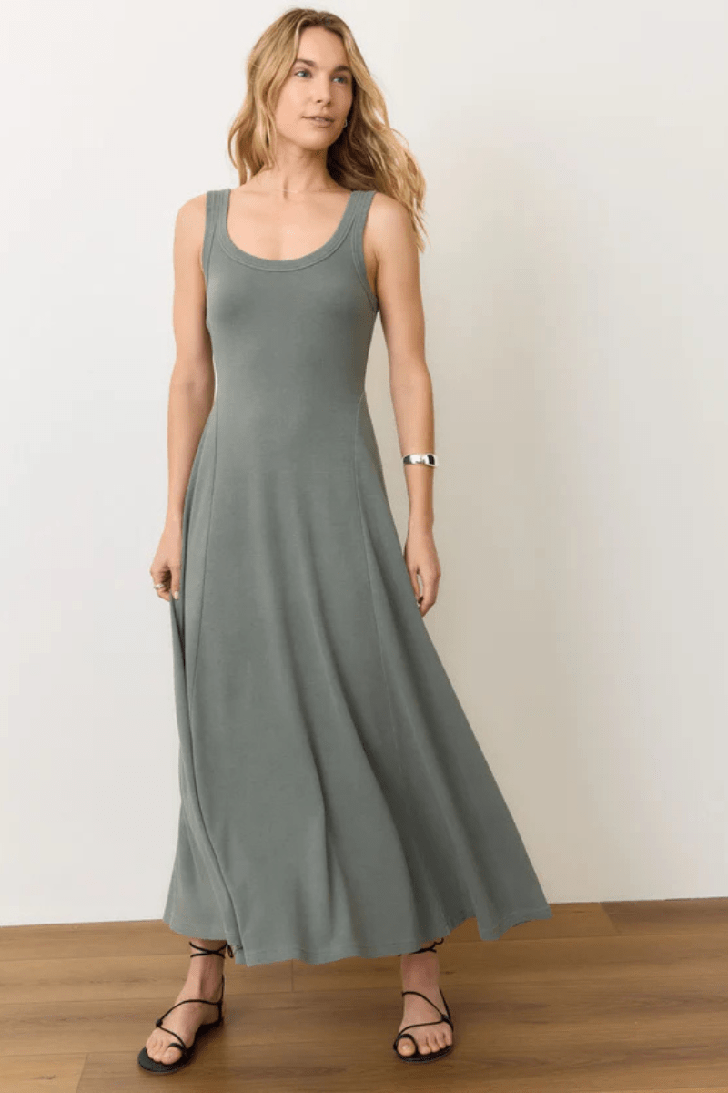 Lexi Rib Sun - In Fit & Flare Dress - Marine Layer - Archery Close