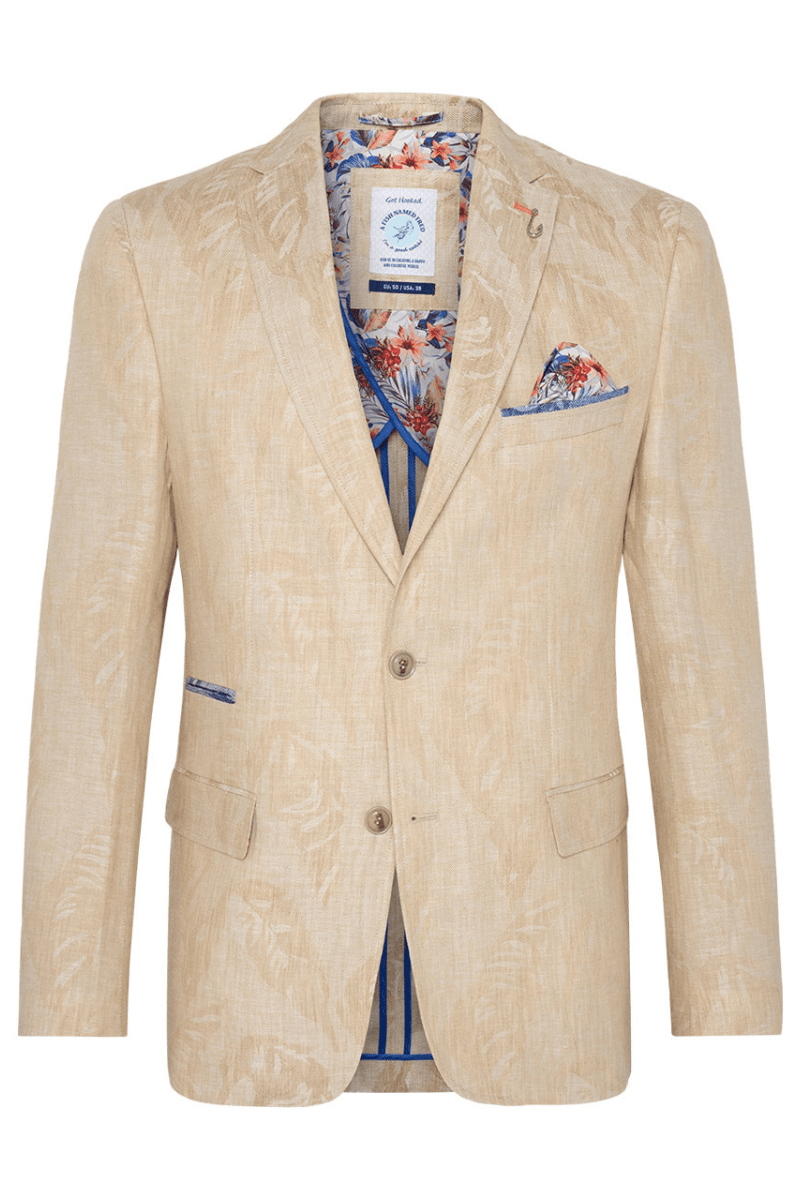 Linen Blazer in Leaf Sand - A Fish Named Fred - Archery Close