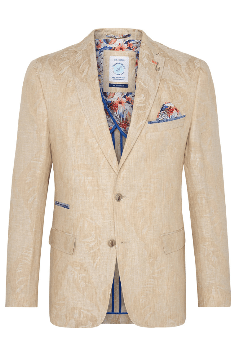Linen Blazer in Leaf Sand - A Fish Named Fred - Archery Close