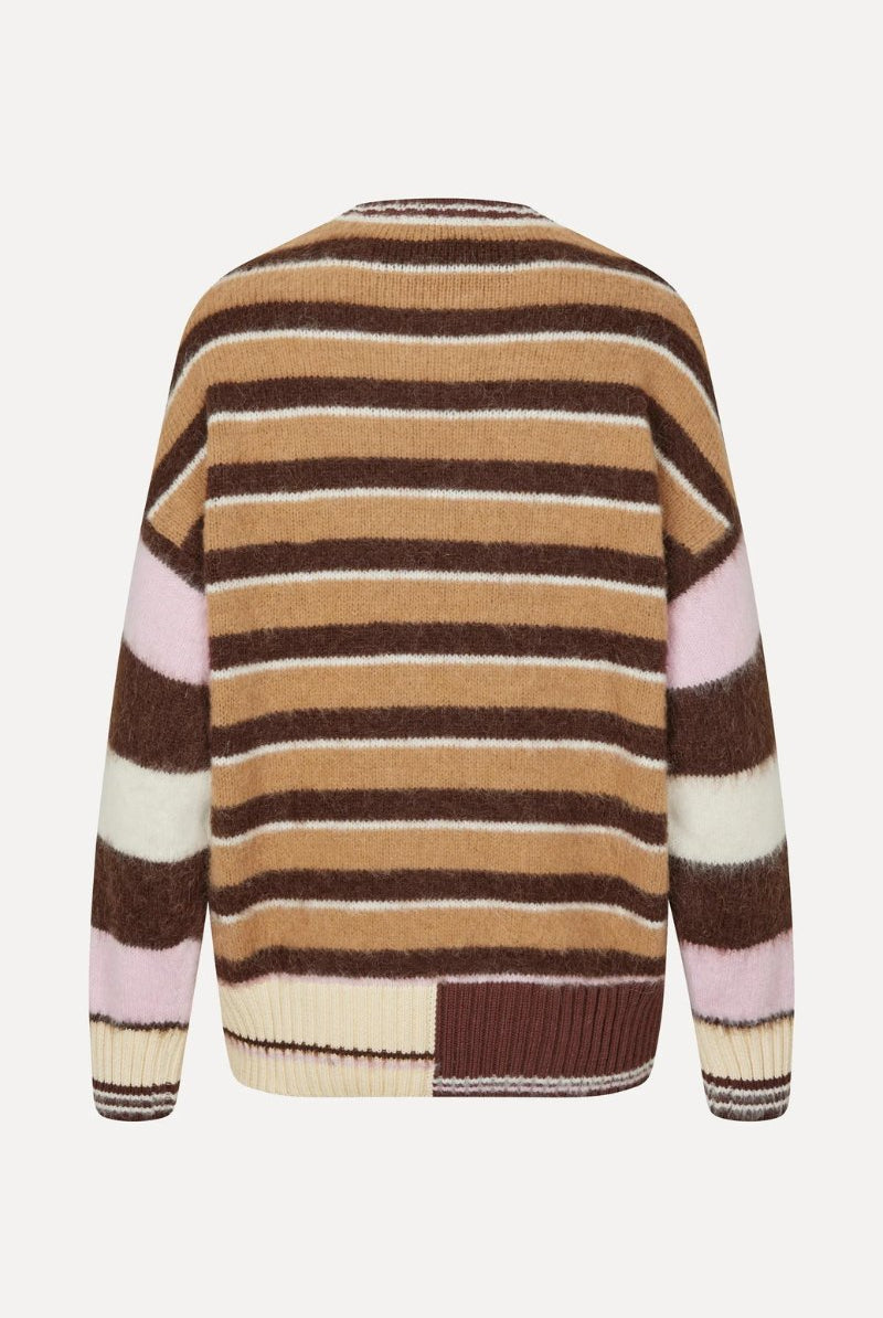 Long Sleeve Crew Knit in Multi Stripes - Stine Goya - Archery Close