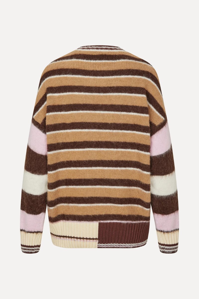Long Sleeve Crew Knit in Multi Stripes - Stine Goya - Archery Close