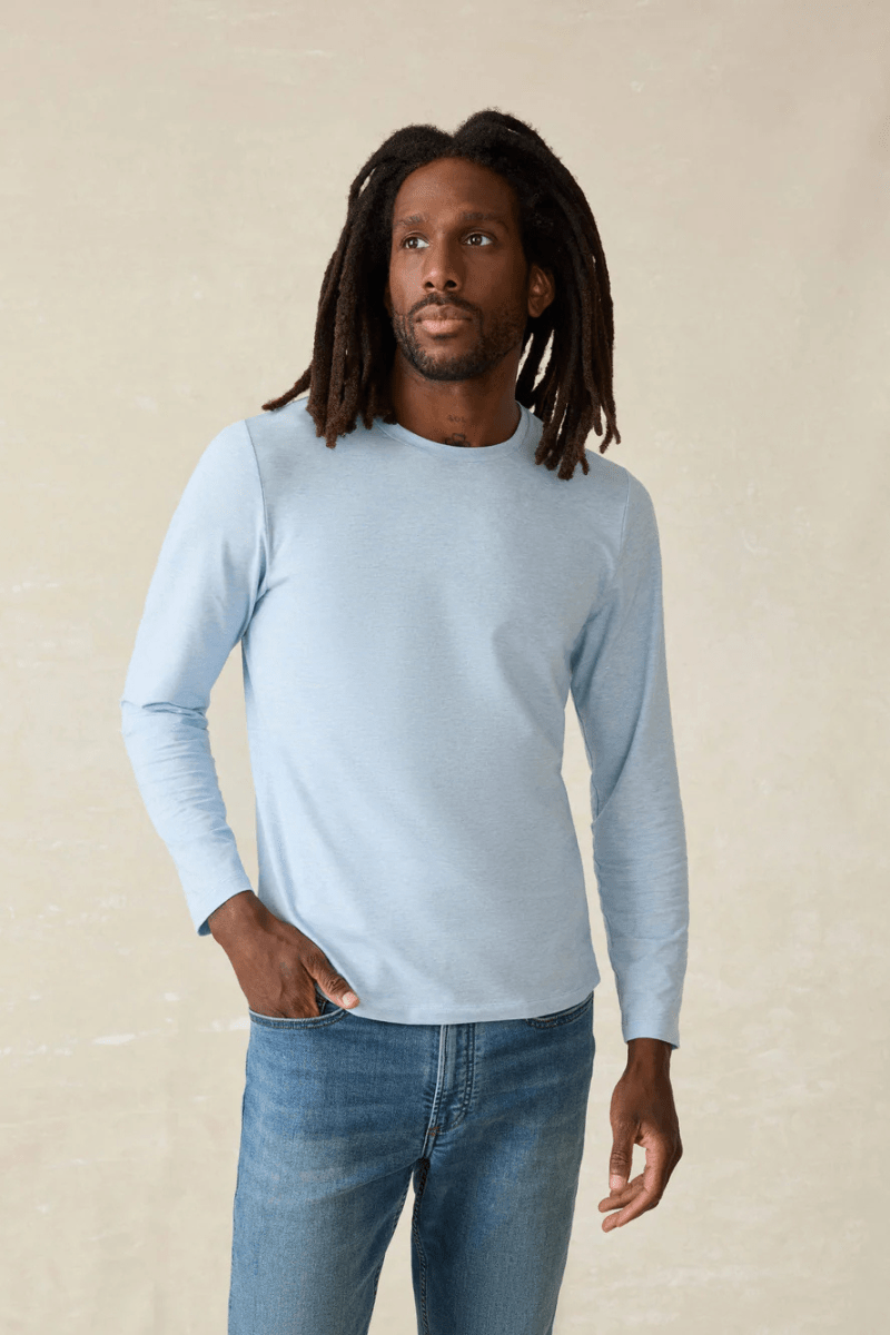 Long Sleeve Movement T Shirt - Faherty Brand - Archery Close