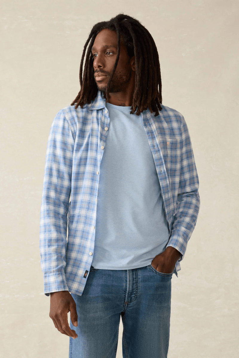 Long Sleeve Movement T Shirt - Faherty Brand - Archery Close