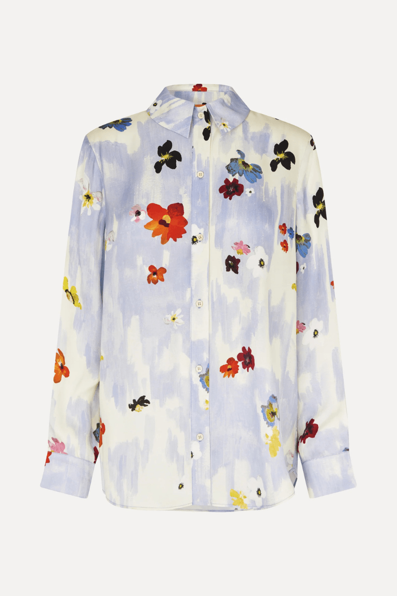 Long Sleeve Shirt in Skyfall Flowers - Stine Goya - Archery Close